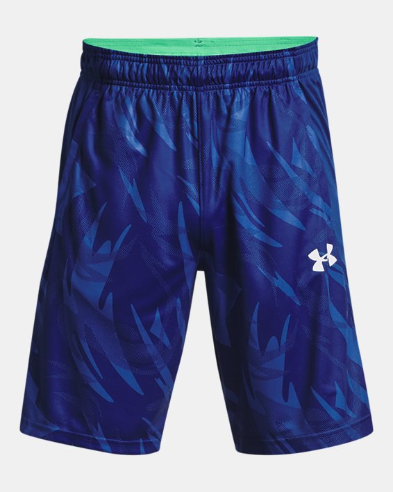 Men's UA Baseline 10'' Printed Shorts, Blue, pdpMainDesktop image number 5